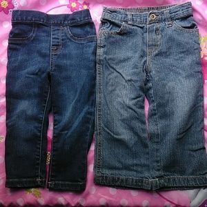 2 pairs of Girls jeans